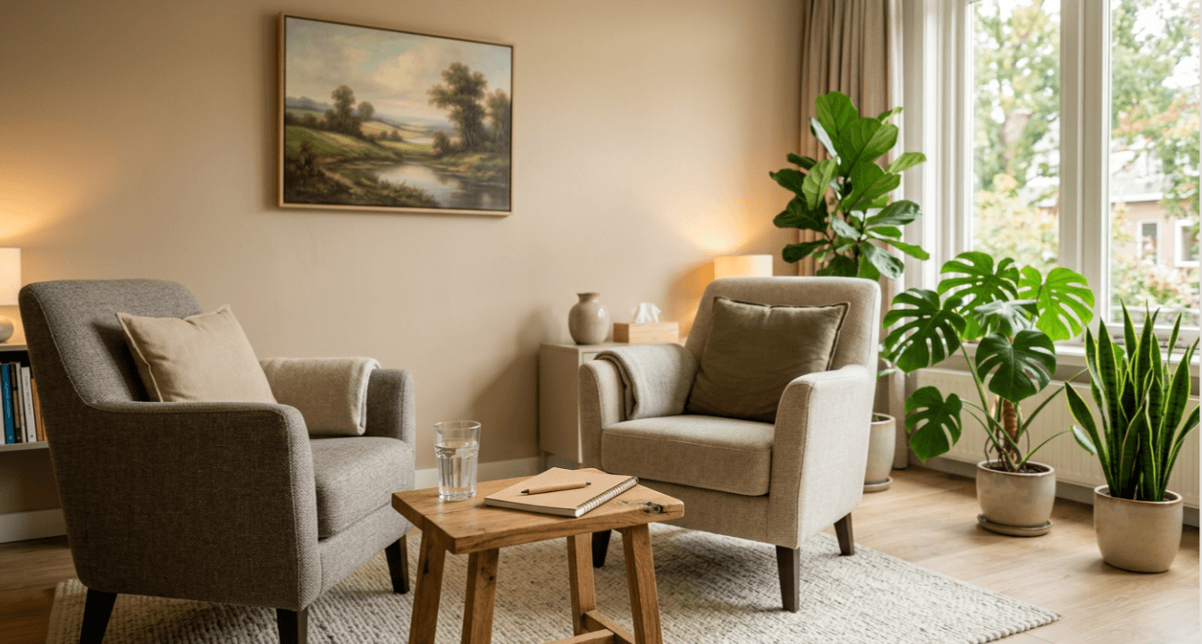 Rustige en veilige setting bij Hypnohelp Breda